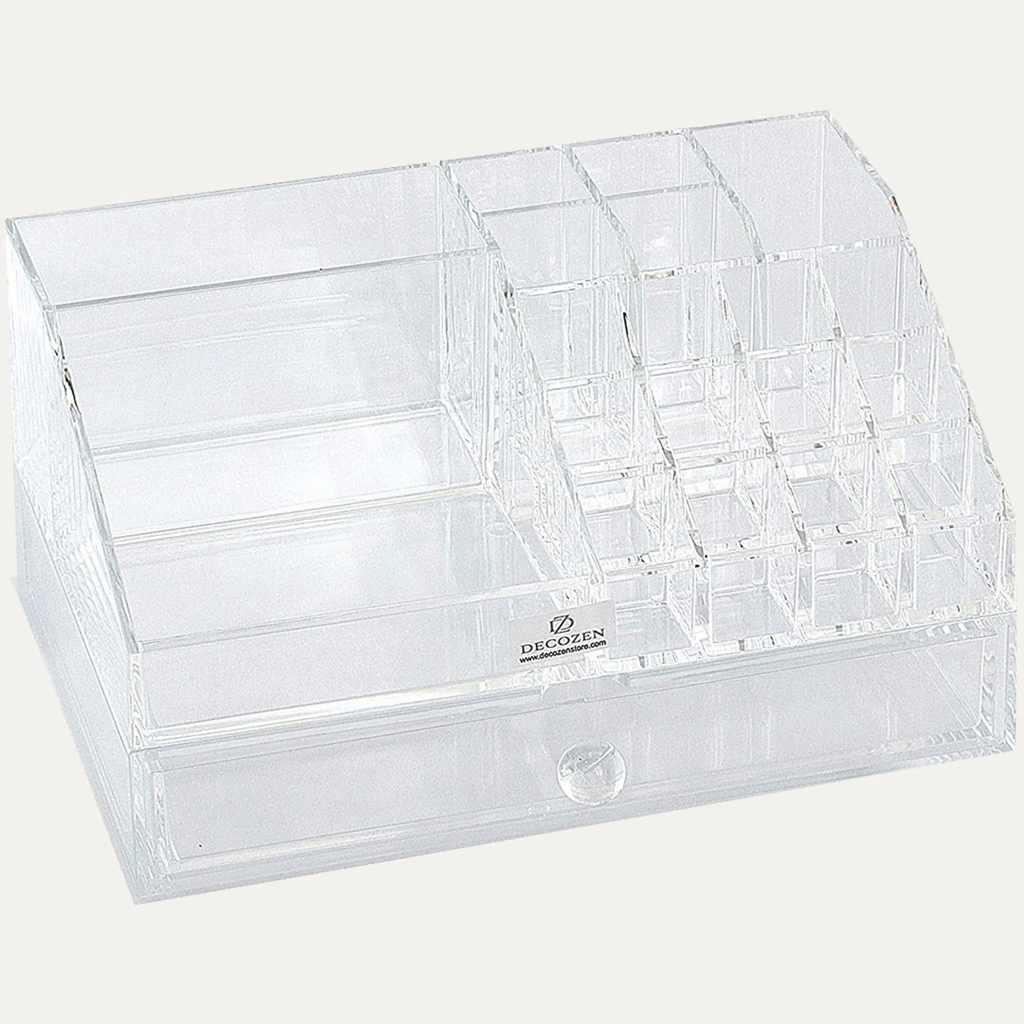 Clear Makeup Organizers - 19 Slots and 1 Drawer
