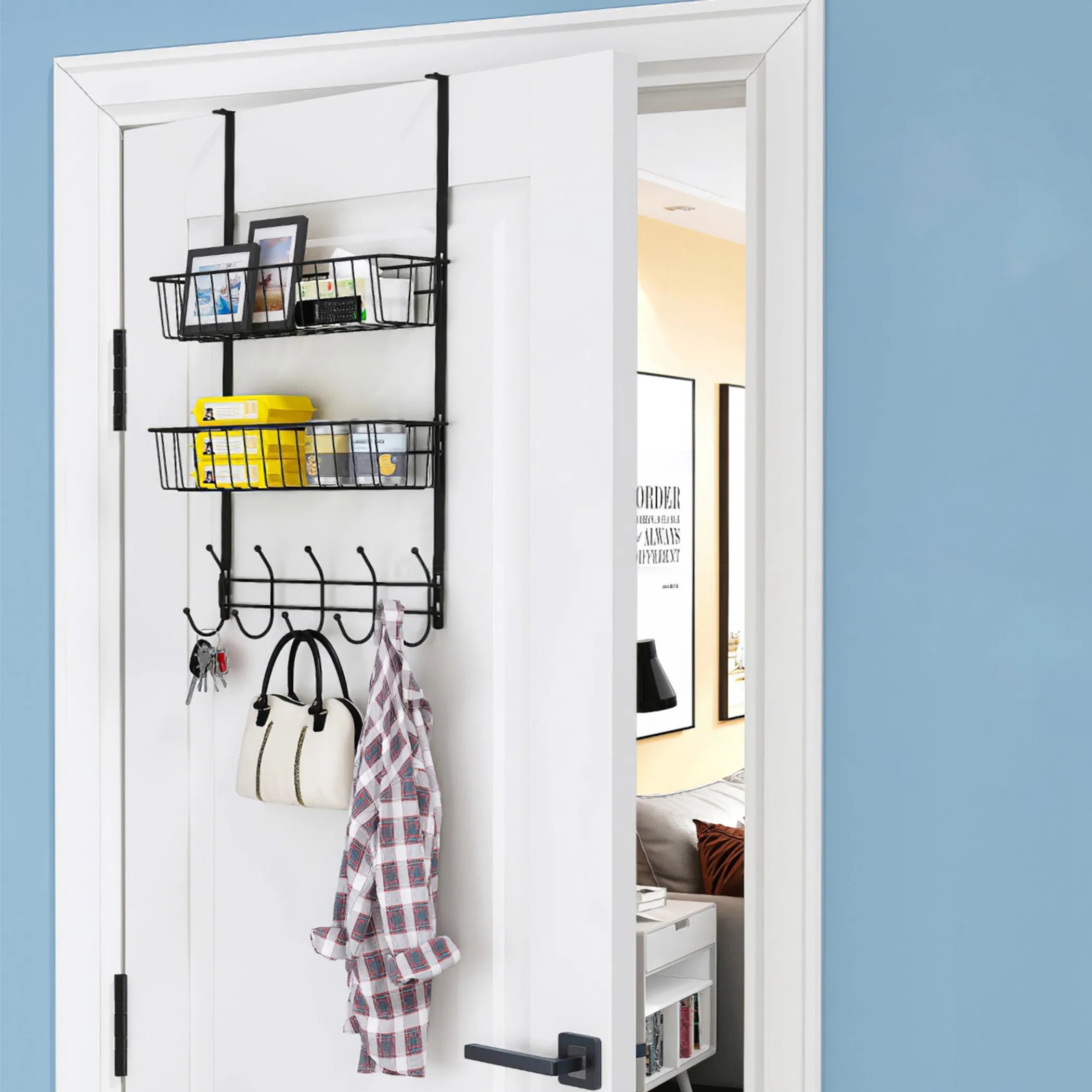 Over The Door Hooks Organizer Door Towel Rack